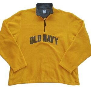 Old Navy Vintage Y2K Yellow 1/4 Zip Fleece Performance‎ Jacket XXL